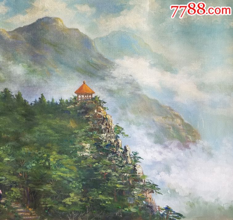 王平庐山望江亭油画