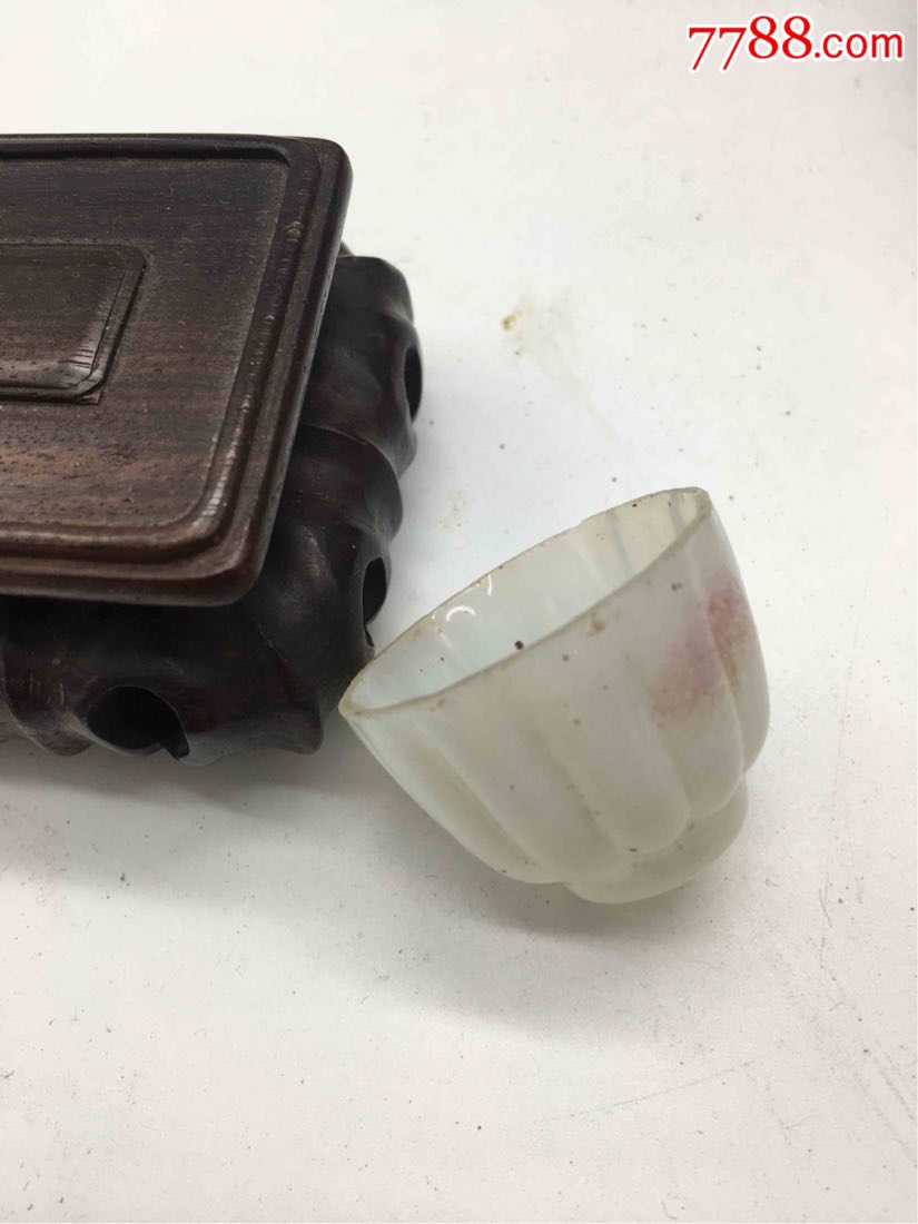 清代瓜棱型琉璃杯!全美品!特价包邮