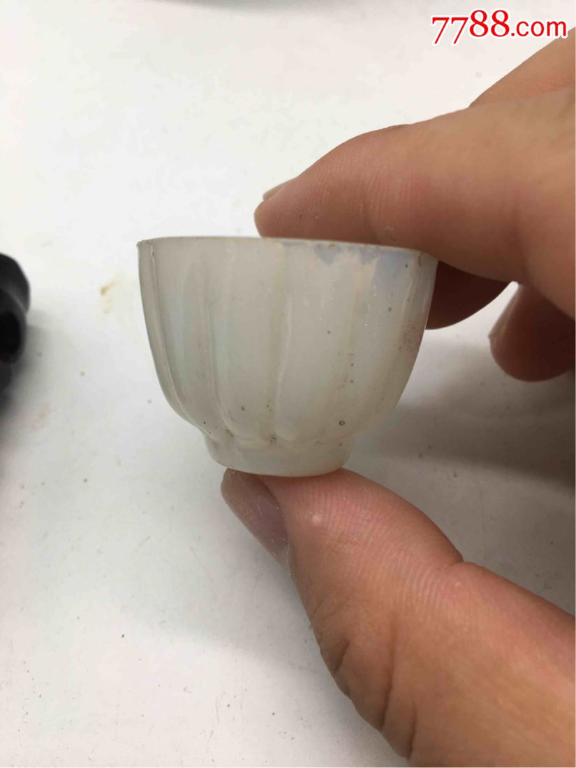清代瓜棱型琉璃杯!全美品!特价包邮