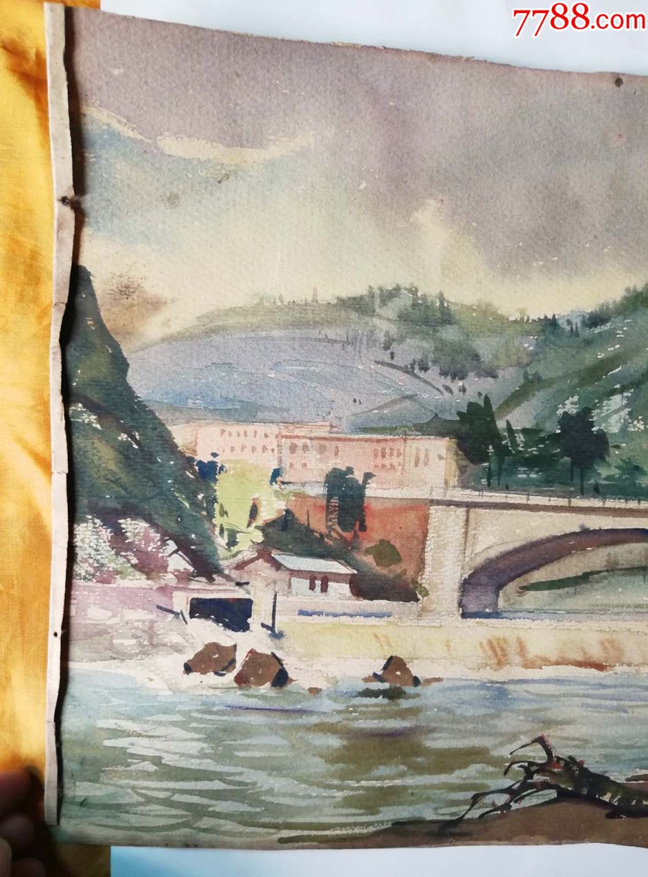 70年代老风景油画一张.