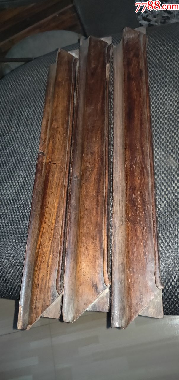 清代l老黄花梨凳子裙边3个一套尺寸40x5x13cm保老保真