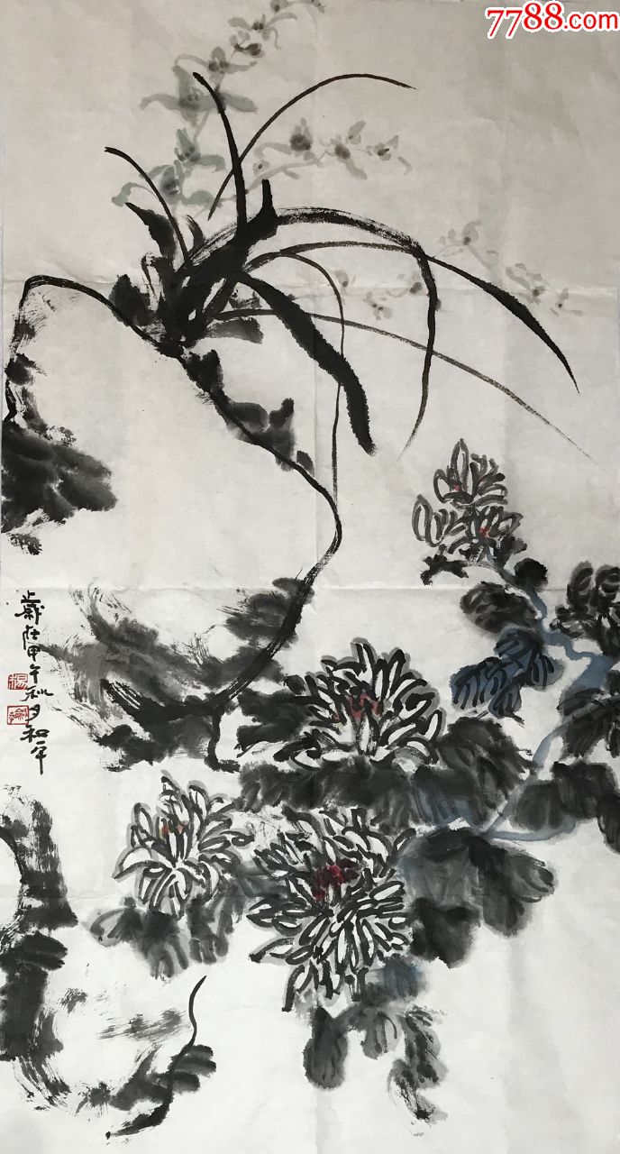 保真】杨和平\中国人民大学艺术学院画家花鸟画38_价格99