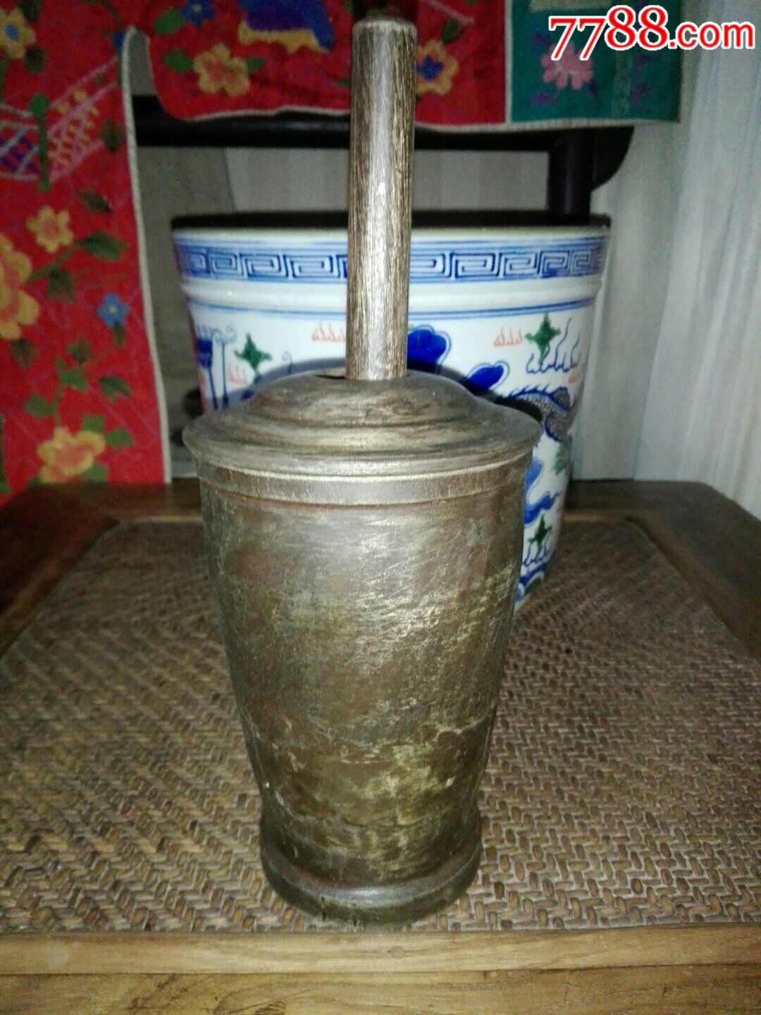 民国捣药罐-铁皮盒/铁筒-7788收藏__收藏热线
