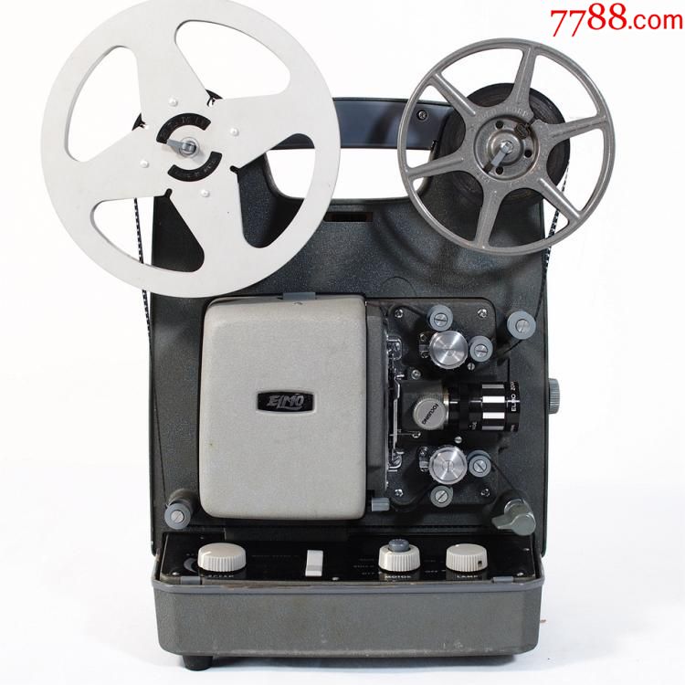 日本古董老式电影机爱尔莫elmofp型8mm8毫米二手放映机带原箱