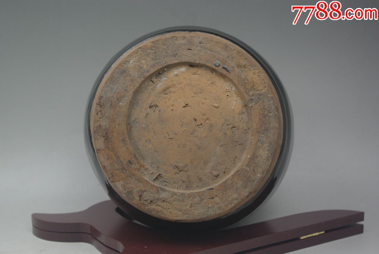 清代磁州窑黑釉双系大罐明清老瓷器陈设摆件古董古玩收藏