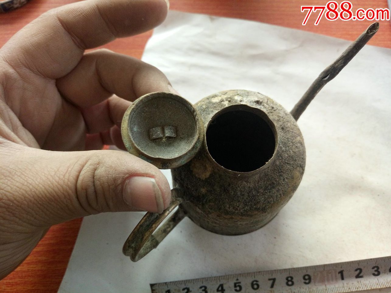 精美老铜酒壶_价格66.