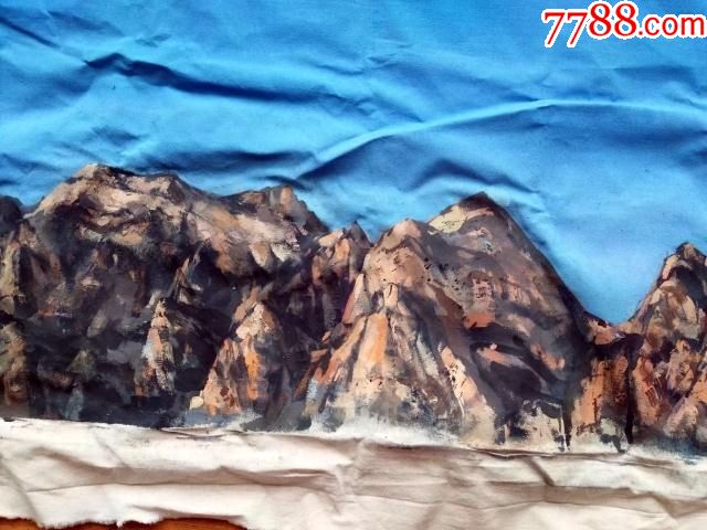大幅包真手绘布面油画《大山》