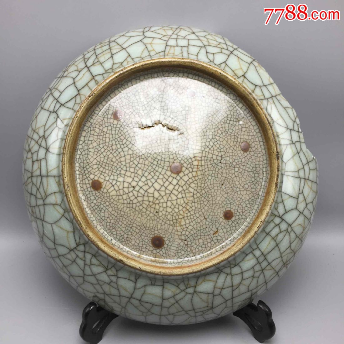 雍正哥窑大盘哥釉大盘