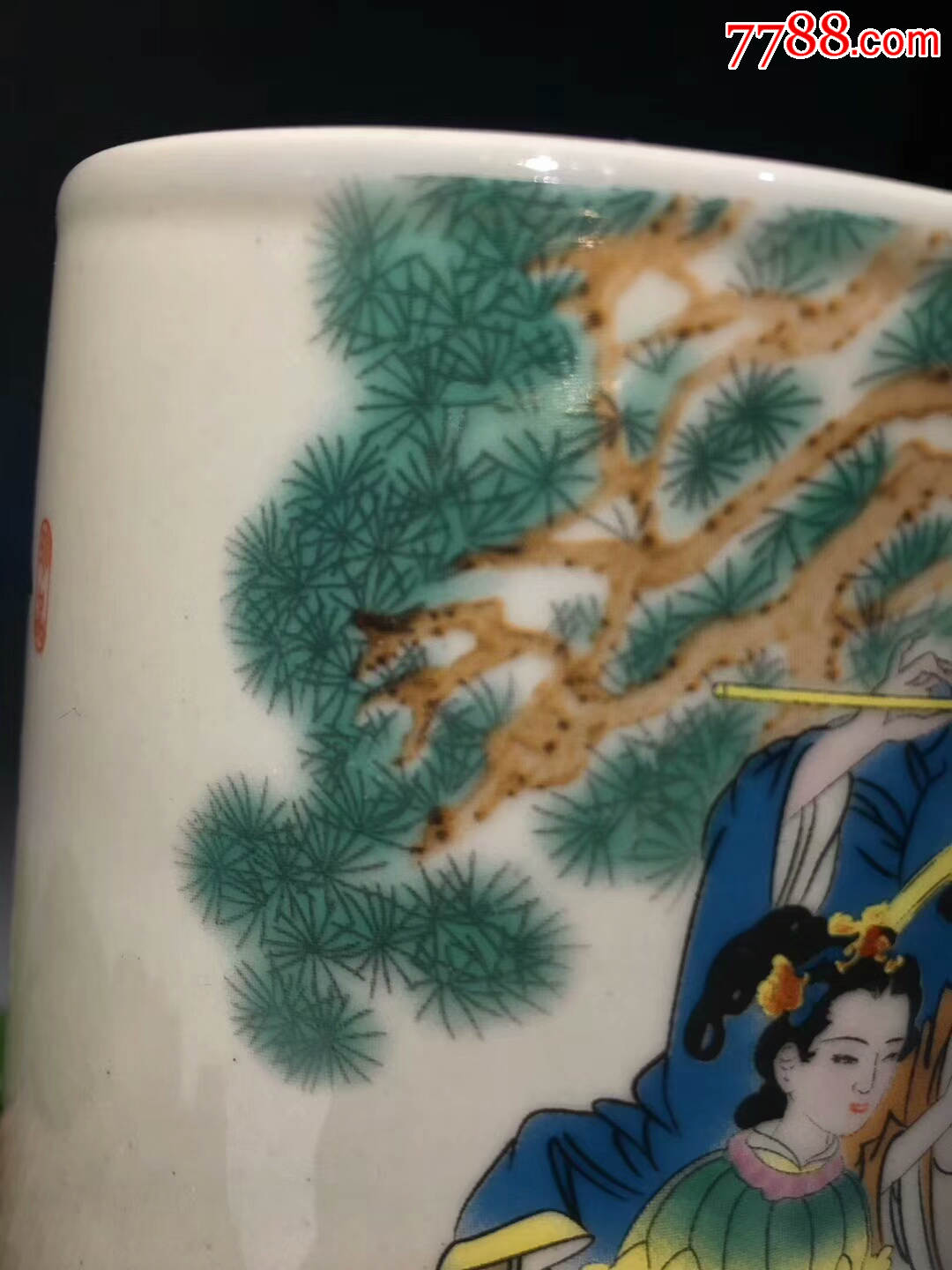精品小瓷器文房用具瓷笔筒案头老气