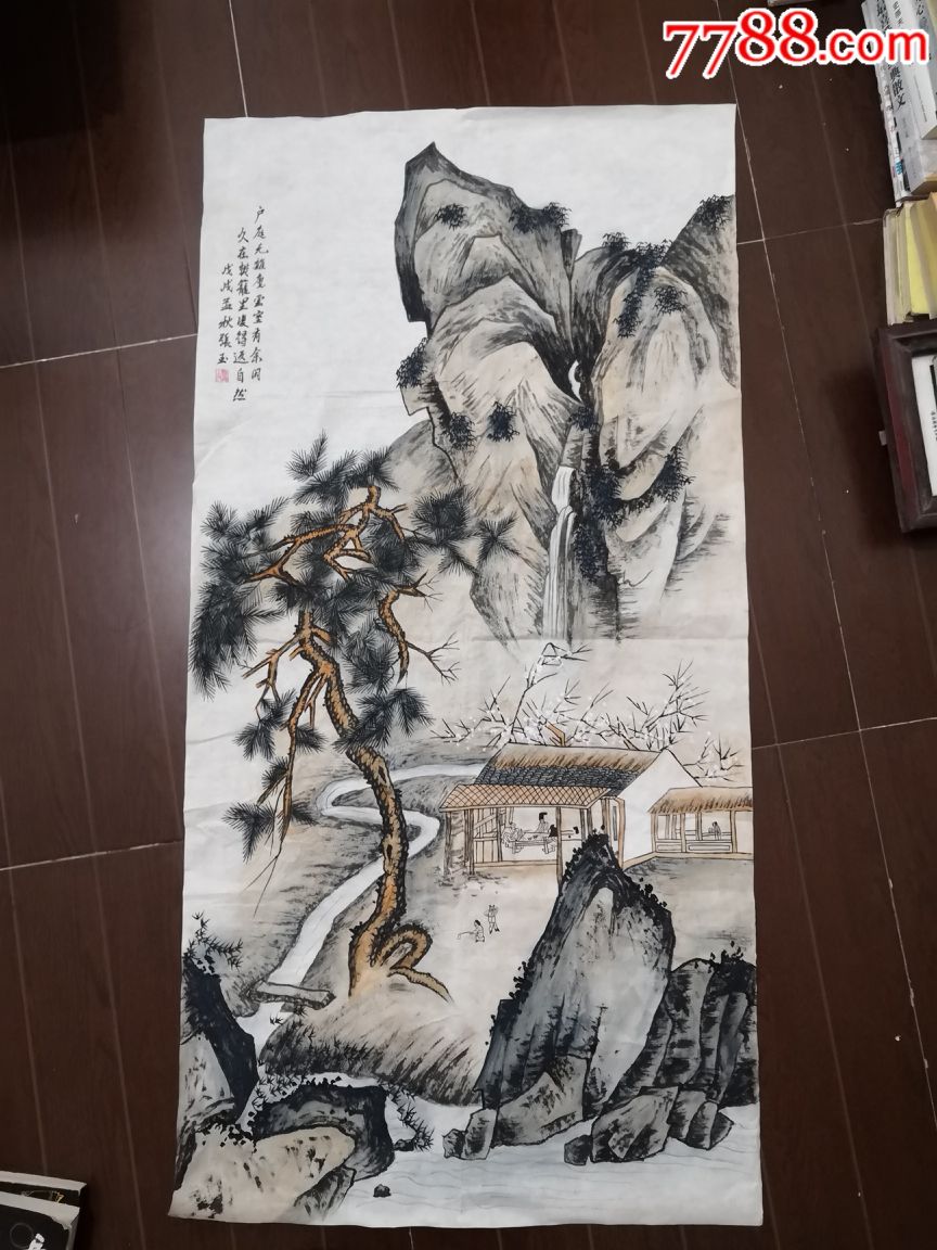 天津画家张玉山水画古意四尺整张_山水国画原作_第1张_7788字画网