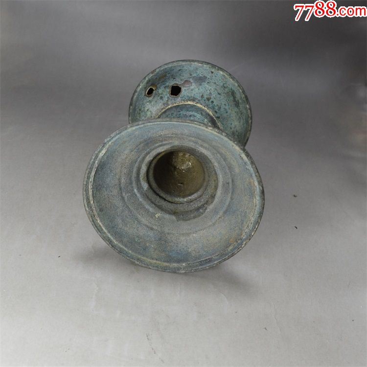 青铜铸造璇纹包老古董古玩油灯