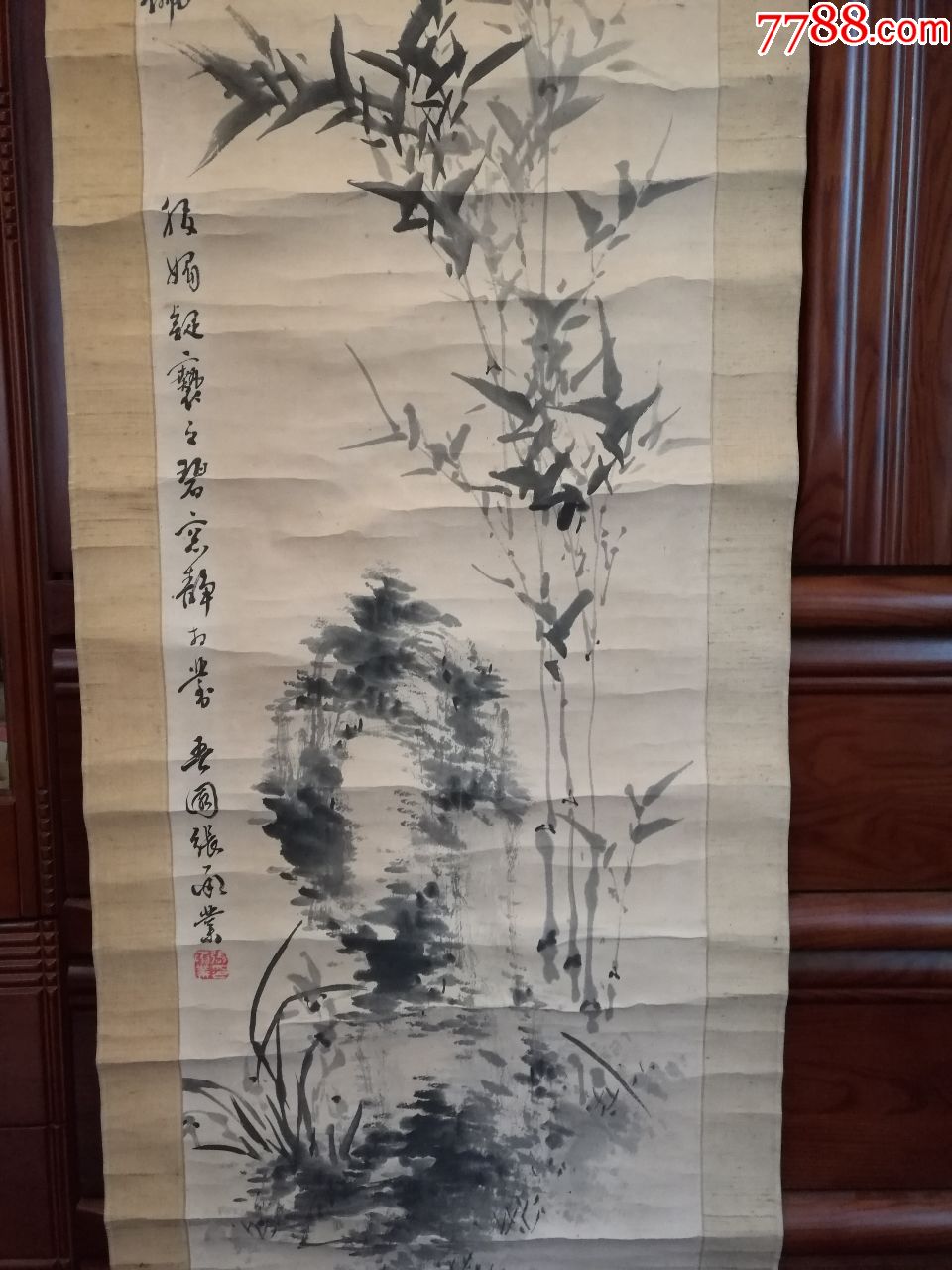 清代朝鲜著名画家张承业石竹图