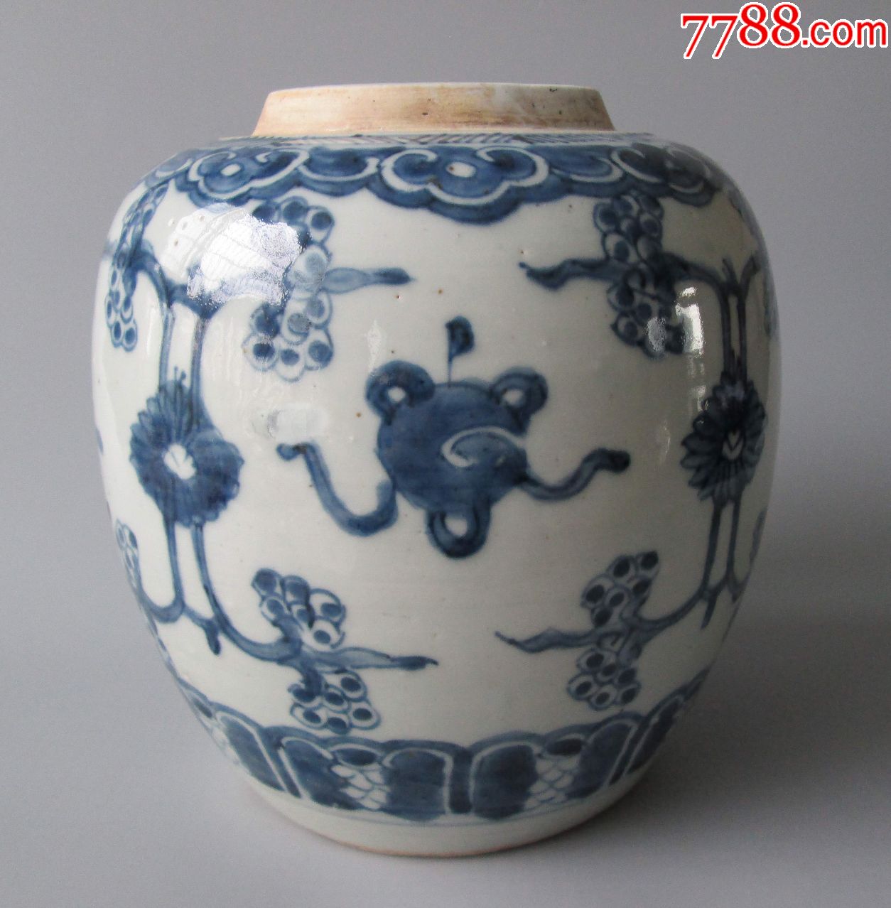 清代康熙青花罐佛花多宝罐,双圈款【圆缘源】_第5张_7788收藏__中国