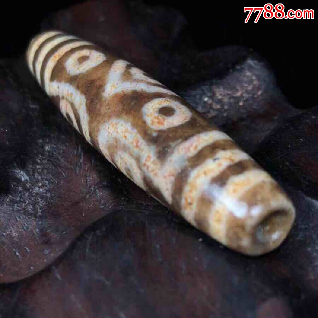 老朱砂十一眼天珠