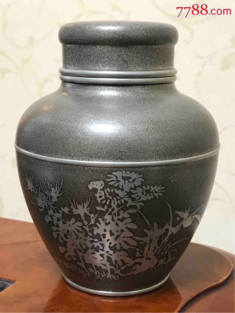 日本早期锡器茶叶罐