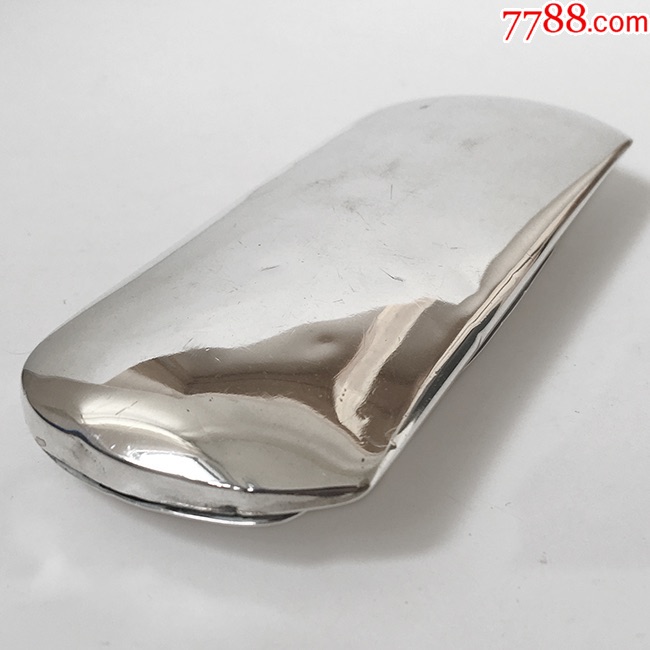 西洋古董眼镜盒/19世纪英国制/纯银材质/欧洲银器用品