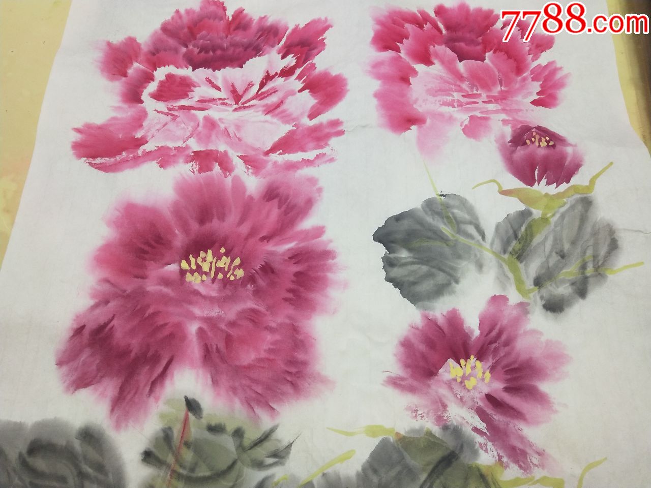 牡丹花图-价格:10元-se63075886-水粉/水彩原画-零售-7788书画网