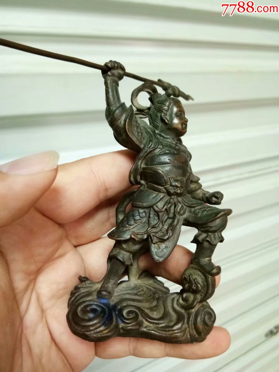 清代哪吒铜像