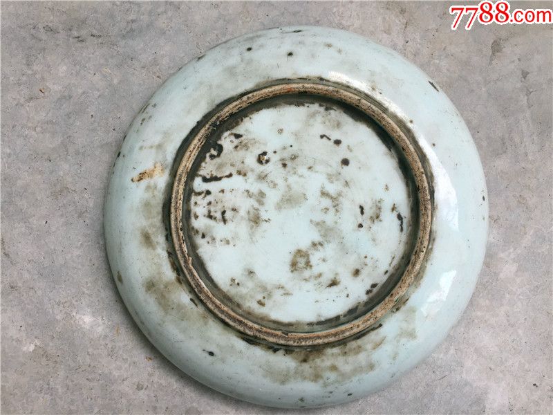 直径16好品相清末民国硬底粉彩美女赏花盘子包老瓷器茶盘赏盘茶托