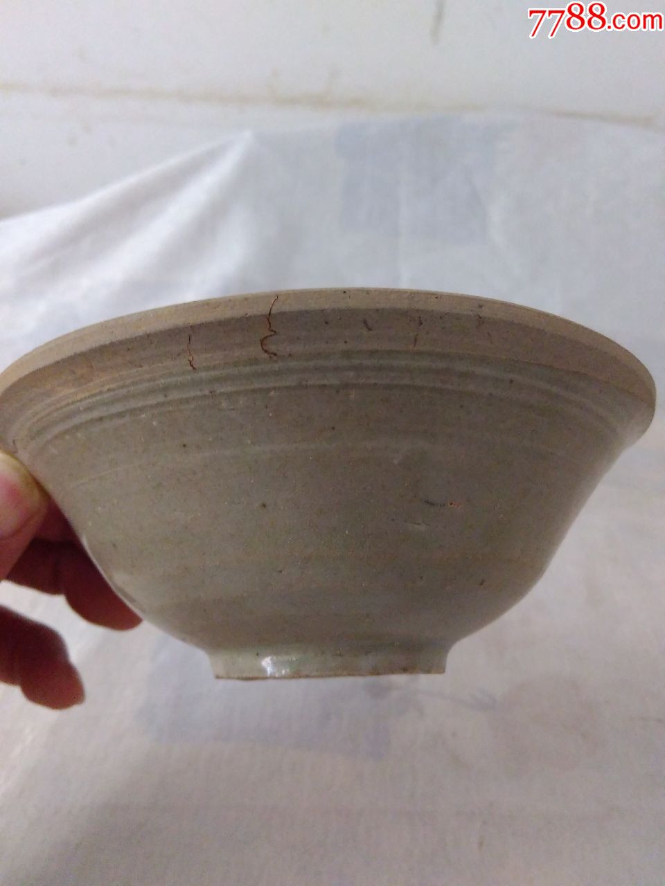 3434明代青釉碗一个古玩收藏老古董瓷器保真包老货