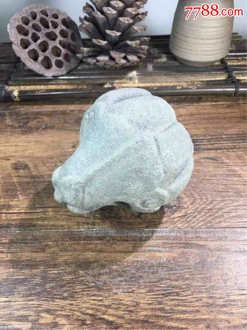 清代青石雕刻小石称小石权