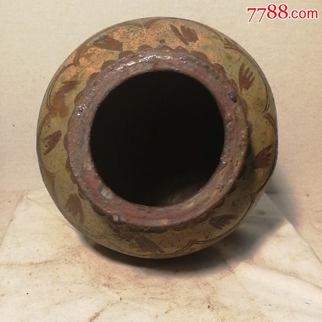 清代诗文马口窑-价格:800元-se63442411-黄釉瓷-零售-7788收藏__收藏