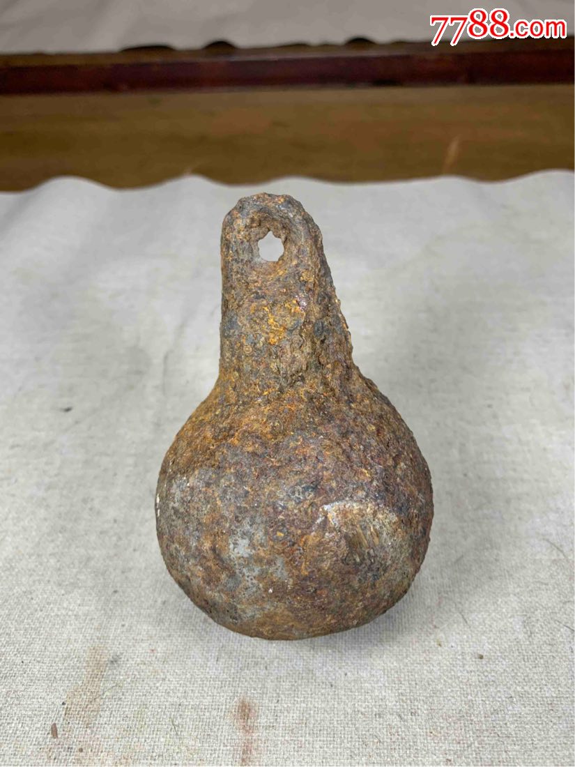 古董古玩收藏杂项民俗收藏清代葫芦老铁砣老秤砣实权老物件称坨