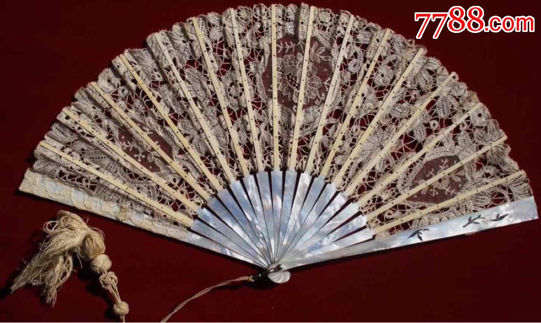 珍贵材质扇子折扇木质大漆扇骨贝母螺钿扇骨等等