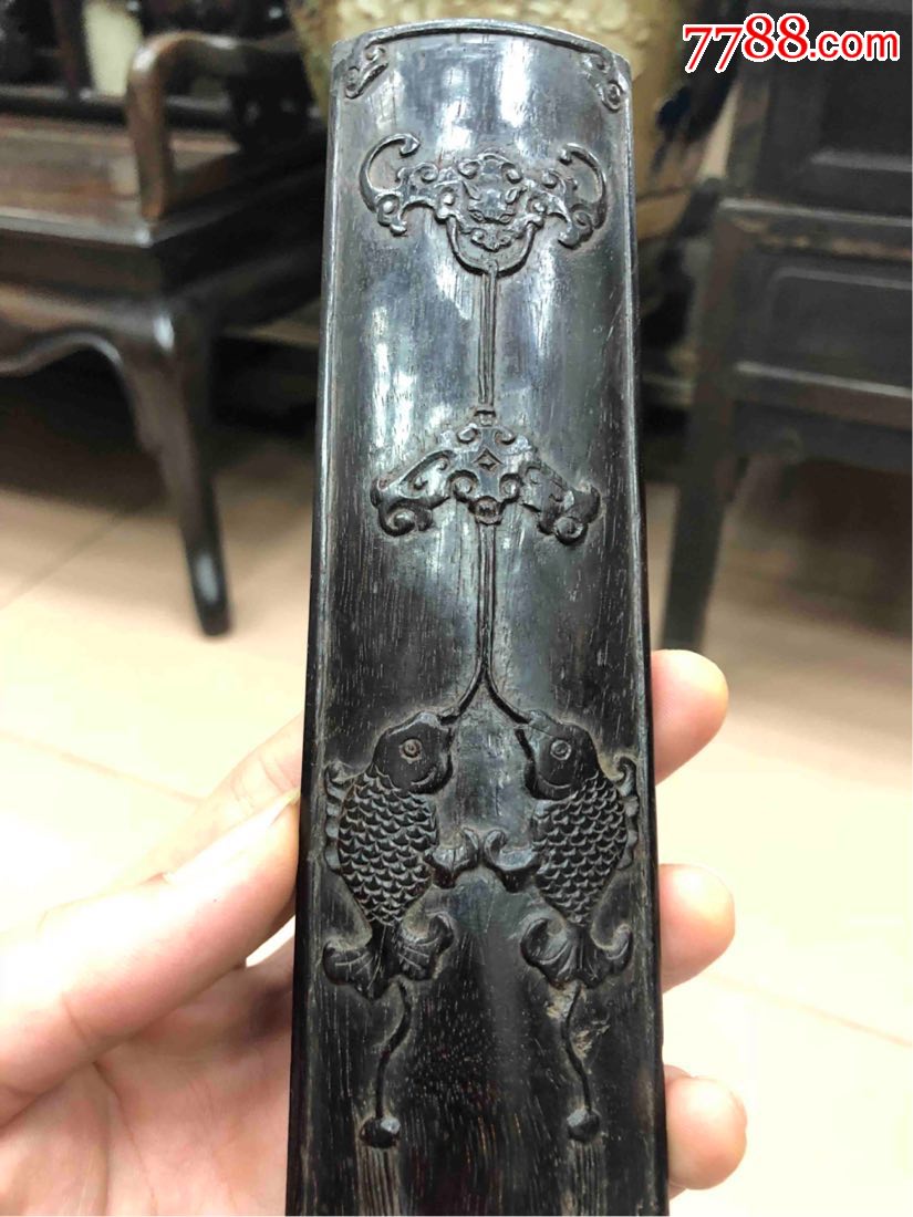 紫檀"福庆有余"文房精品镇尺