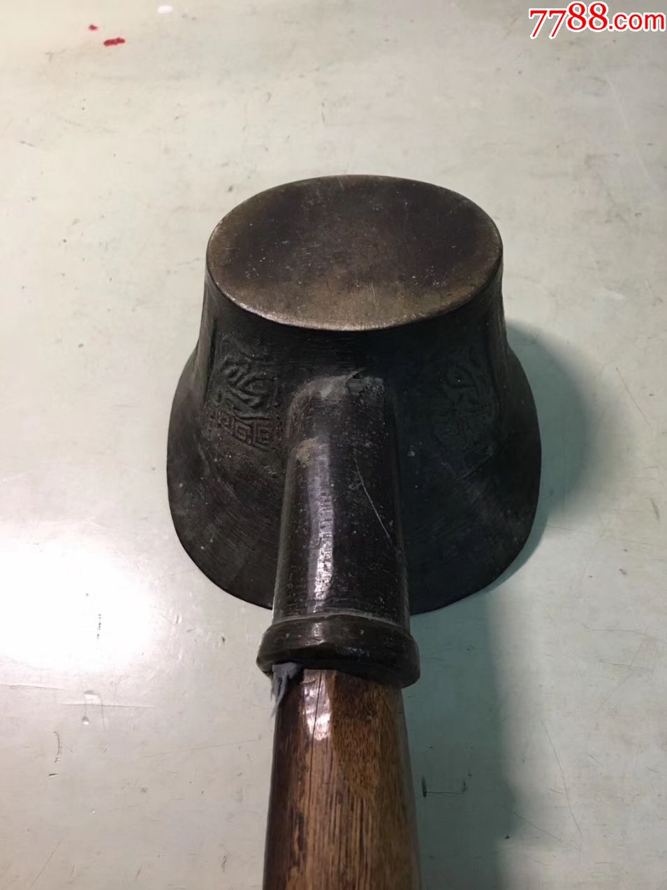 清代西义丰造铜熨斗