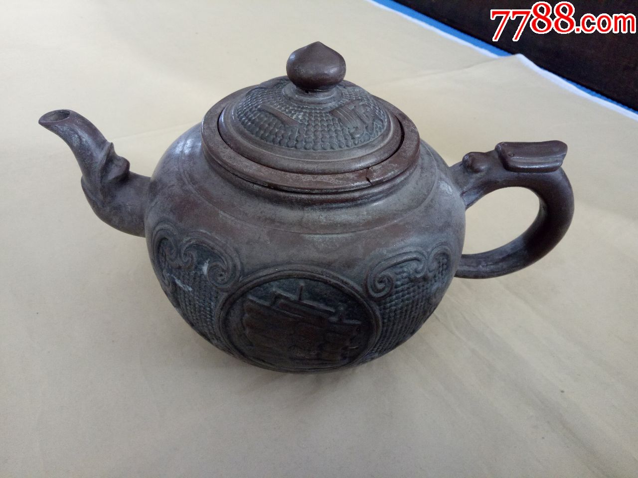 周桂珍七十年代"一帆风顺"大紫砂壶