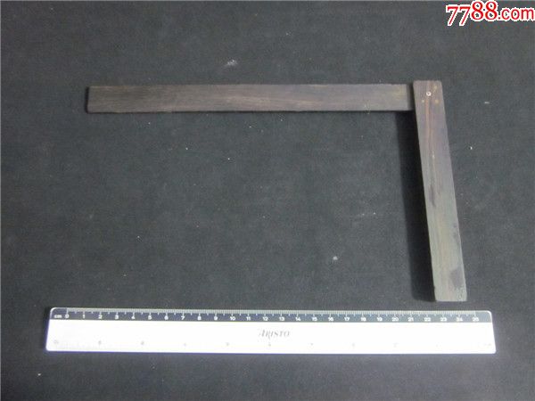 老木工木质方尺一只民俗老工具