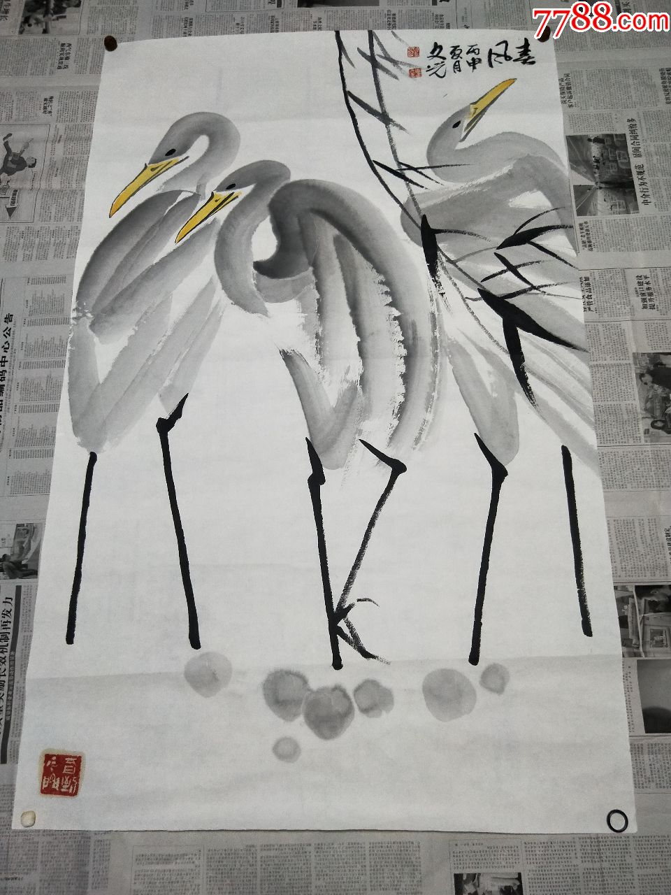 中国美协青岛著名画家张文光精美大写意画作《春风》