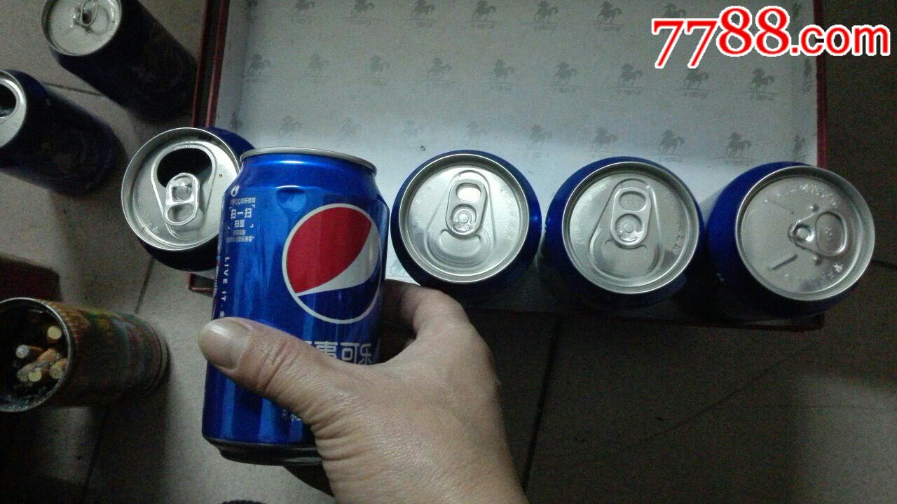 百事可乐五个空罐_饮料瓶_鼎山收藏阁分店【7788收藏