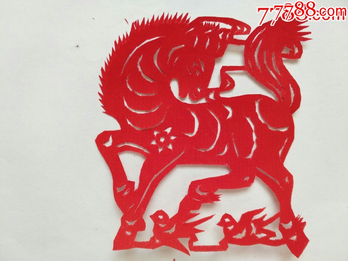 纯手工老剪纸-——马踏飞燕_价格4.