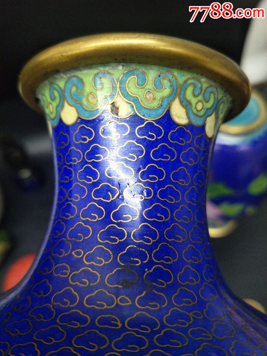 景泰蓝花瓶一对_价格600.