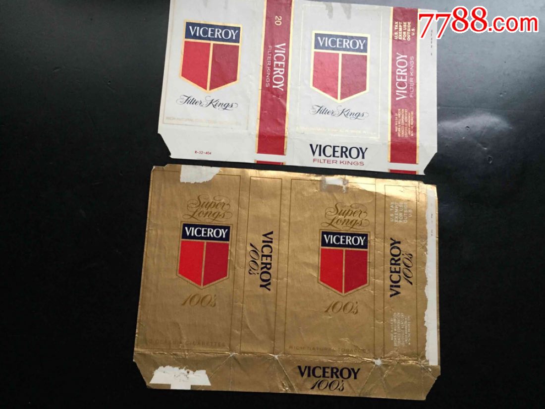 美国金装viceroy总督100"s 84s二张合售