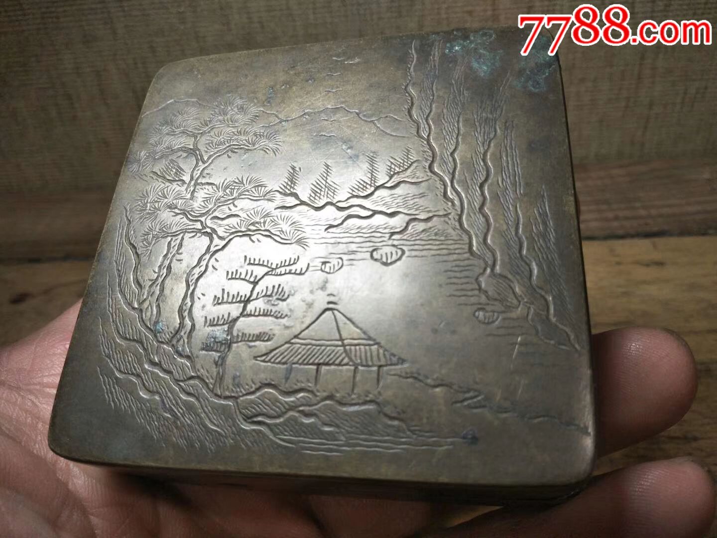 晚清民国铜墨盒_价格600.