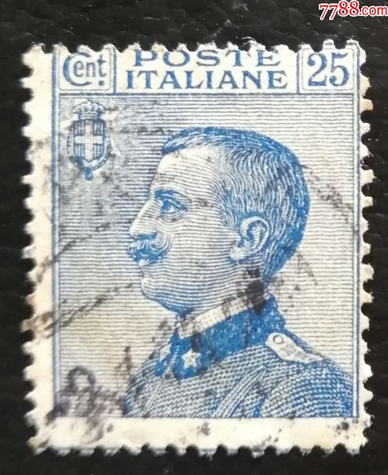 外国邮票:意大利--维克多-伊曼纽尔三世---普票{1908}销0.5元