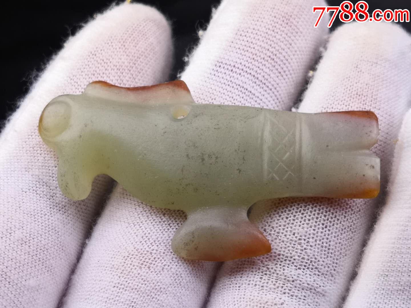 玉鸟高古玉红山玉老玉挂件