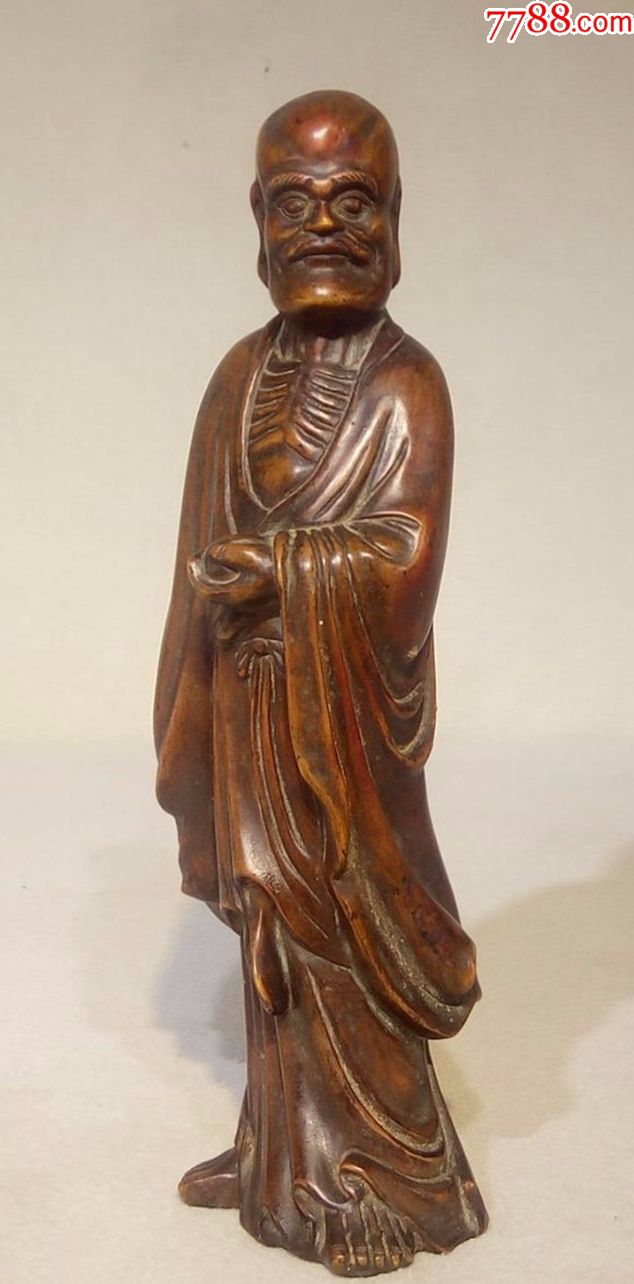 清代黄杨木雕罗汉佛像一尊_价格1600.