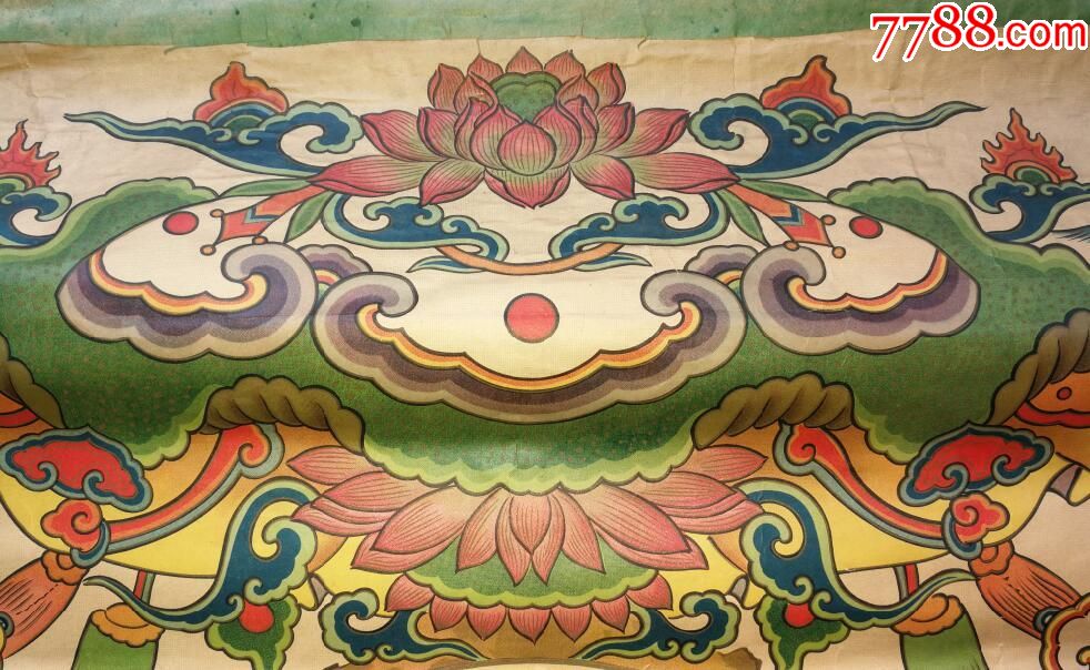 民国印刷品大型年画挂图观音送子图包老好品稀少品种