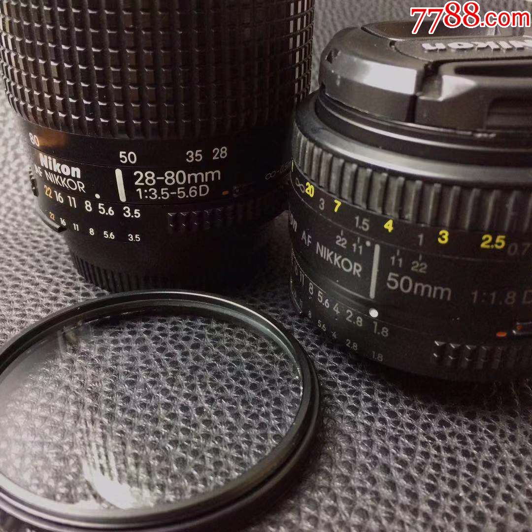 两镜头尼康nikond80单反照相机带两节电池全套包装备齐清洁器均有