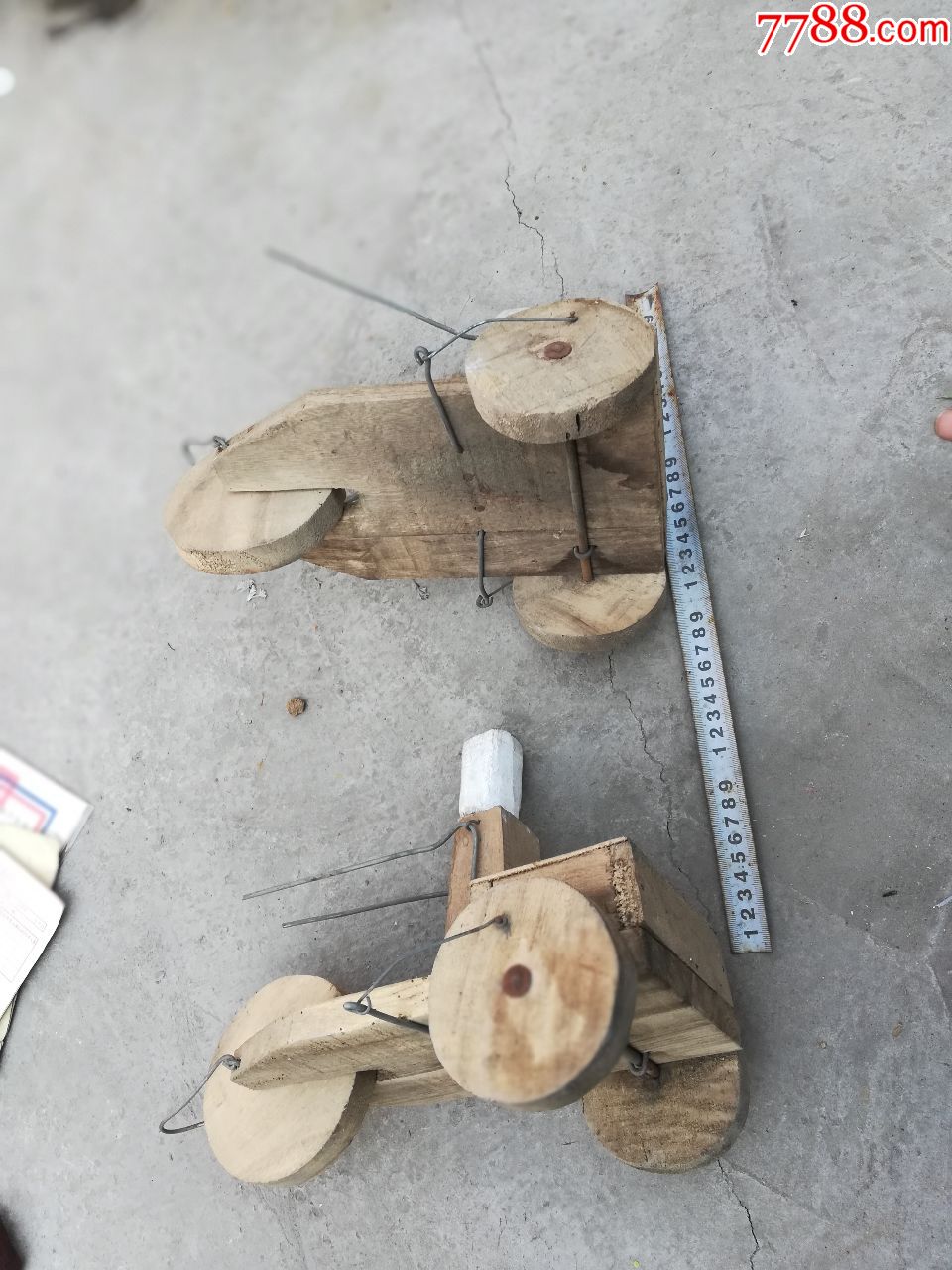 早期玩具老玩具;七八十年代的木质童车2辆稀有少见,音乐车拉动可拍