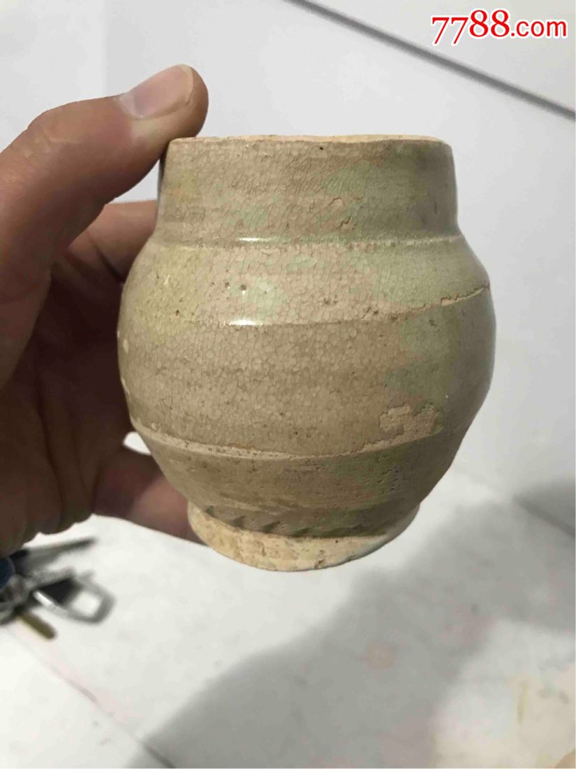 宋代青白釉小罐高古瓷器出土瓷器