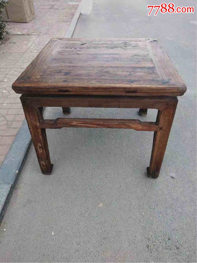 榆木小方桌,清前期,全品牢固,结实,老皮壳,做工讲究,飘亮._价格980.