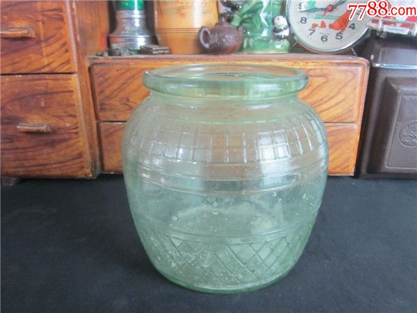 上世纪60-70年代老式玻璃瓶玻璃罐民俗老物品.