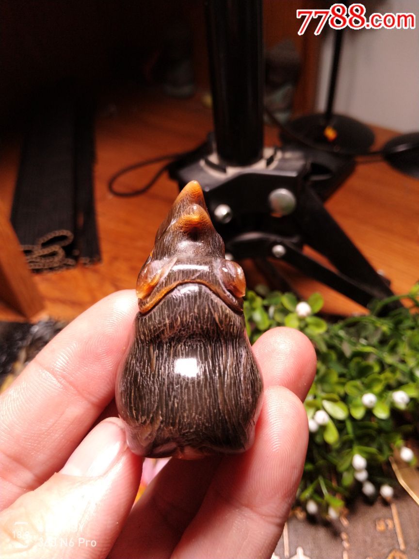 牛角牛角老料牛角雕件天然牛角把玩件吊坠把件手把件