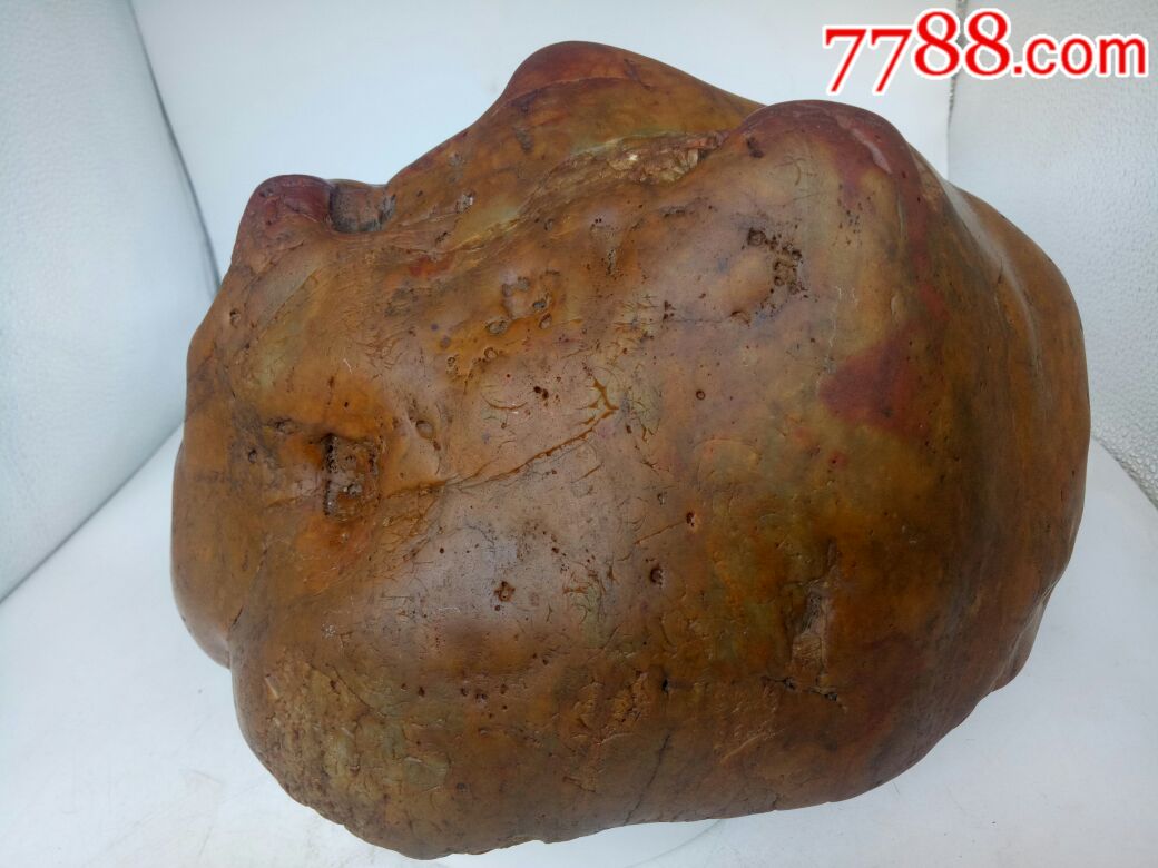 月亮黄金玉化陨石(透红光,透黄光)