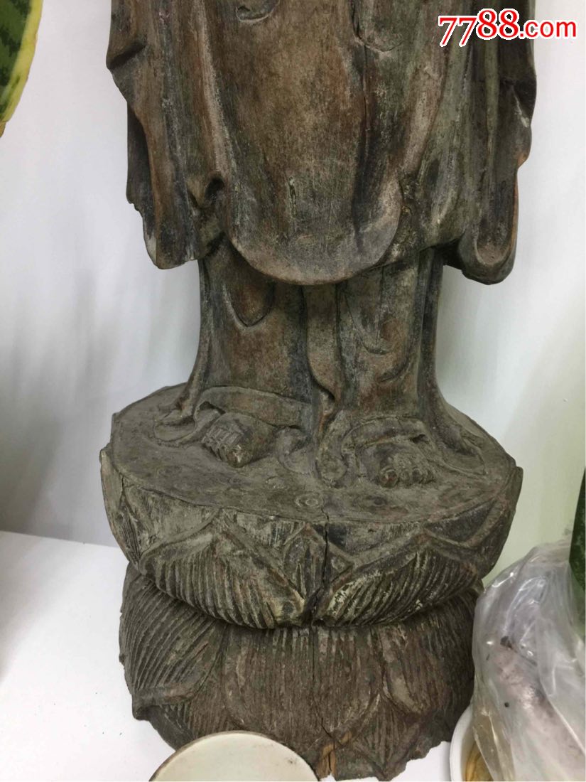 很好的清早期或明代木雕佛_佛像/造像_阳明古玩【7788